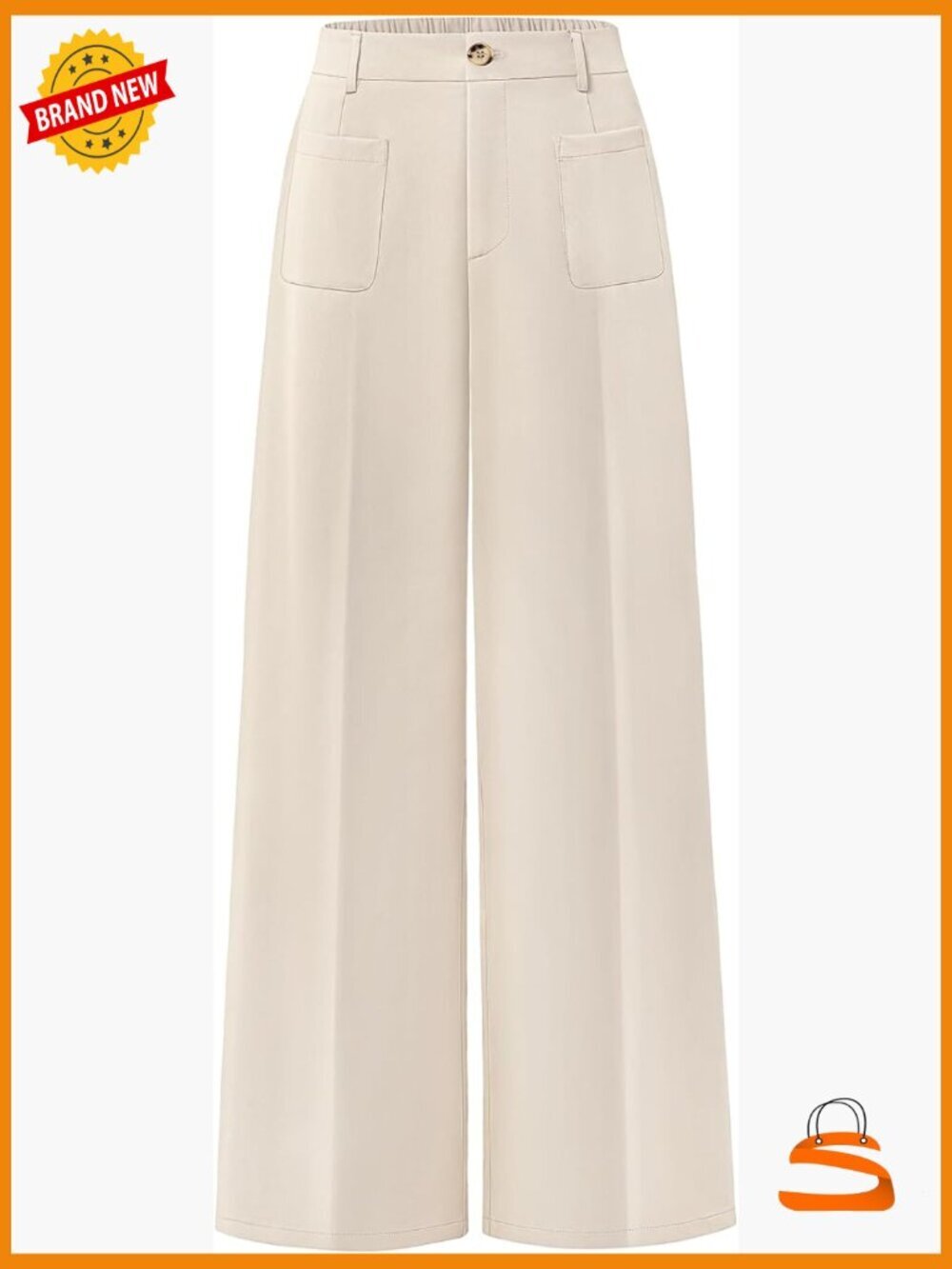 Wide Leg Dress Pants High Waisted Business Casual Palazzo Trousers Pockets